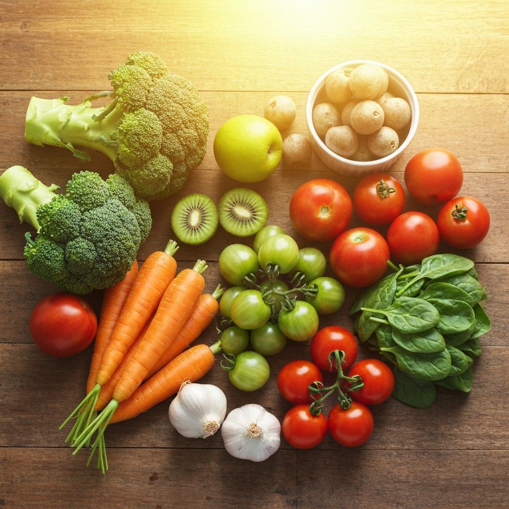 Tuoreita kasviksia ja terveellisiä ruoka-aineita